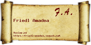 Friedl Amadea névjegykártya